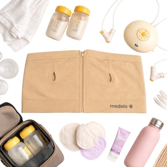 Medela Other - Medela Easy Expression Bustier Pumping Bra Nude Medium